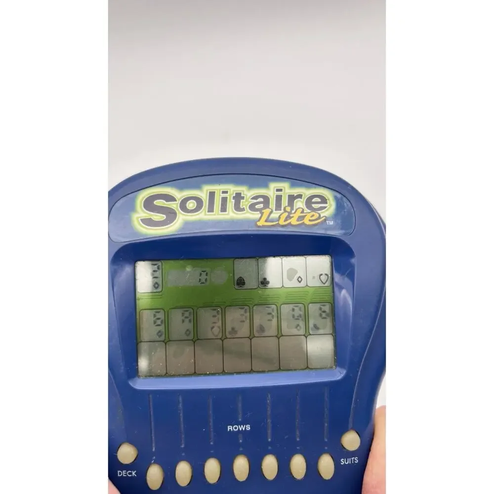 1997 Radica Solitaire Lite Handheld Travel Electronic Game - Tested. Works.